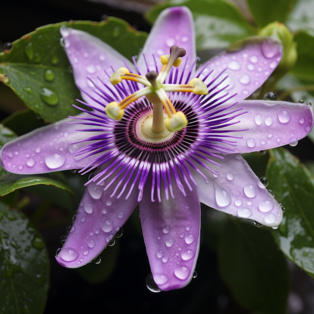 Fiore di passiflora al mattino